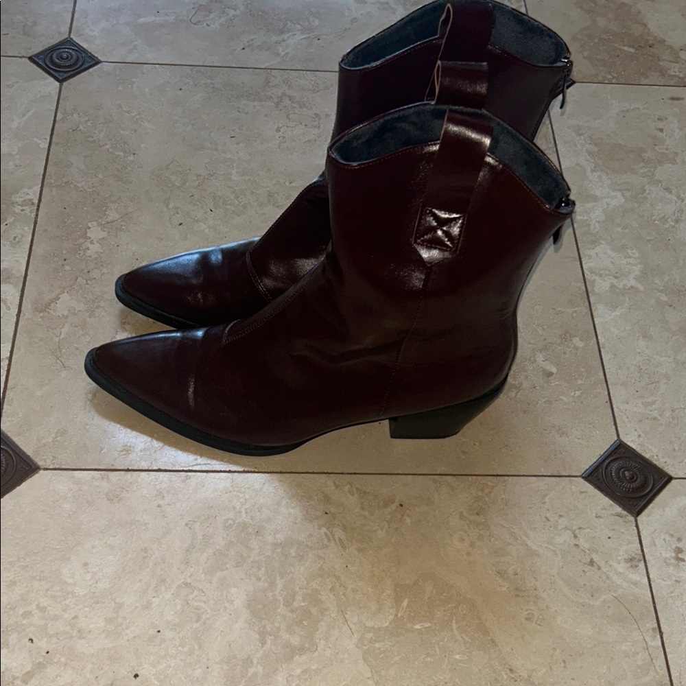 Women's Brown Leather Ankle Boots